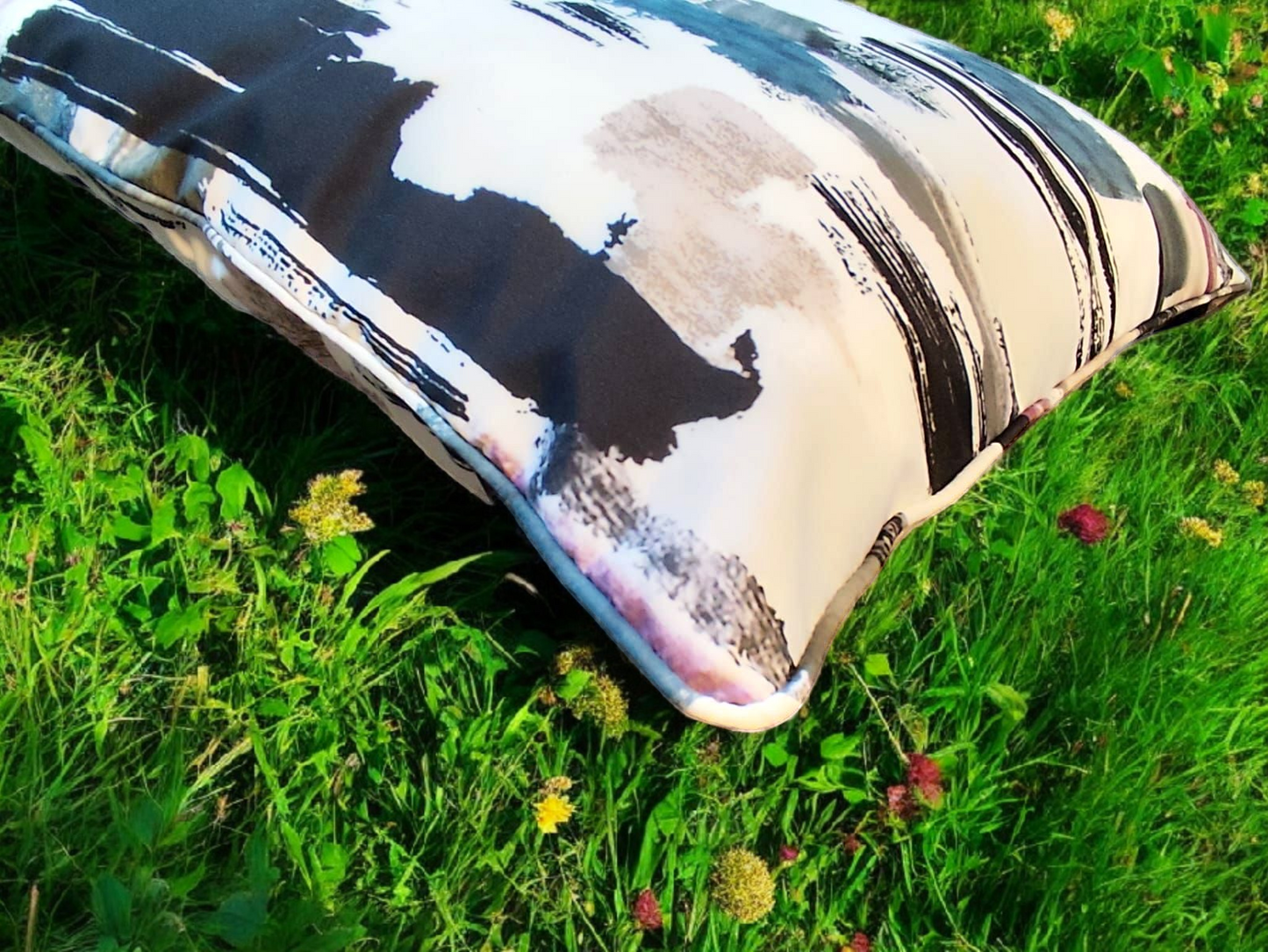 Abstract Brushstroke Cushion Cover