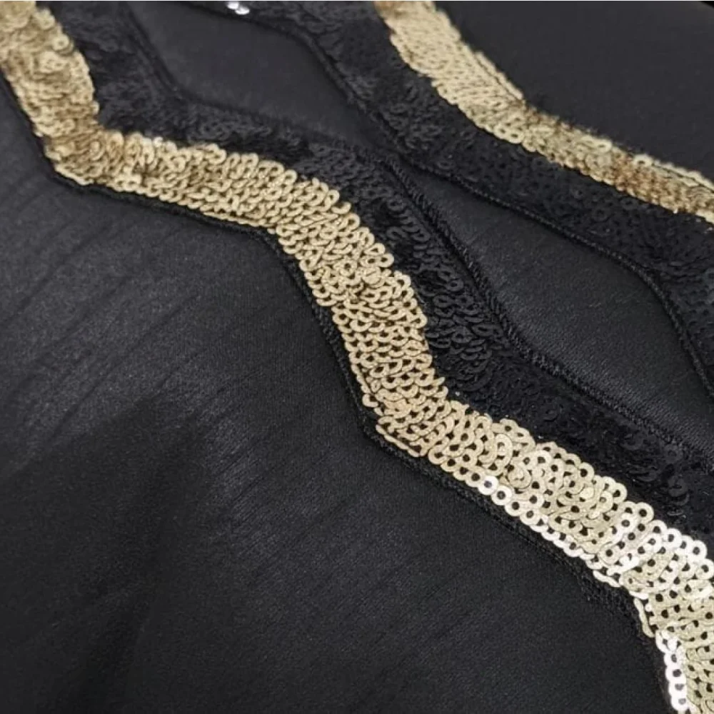 Black & Gold Sequin Accent Cushion Cover - Image 6