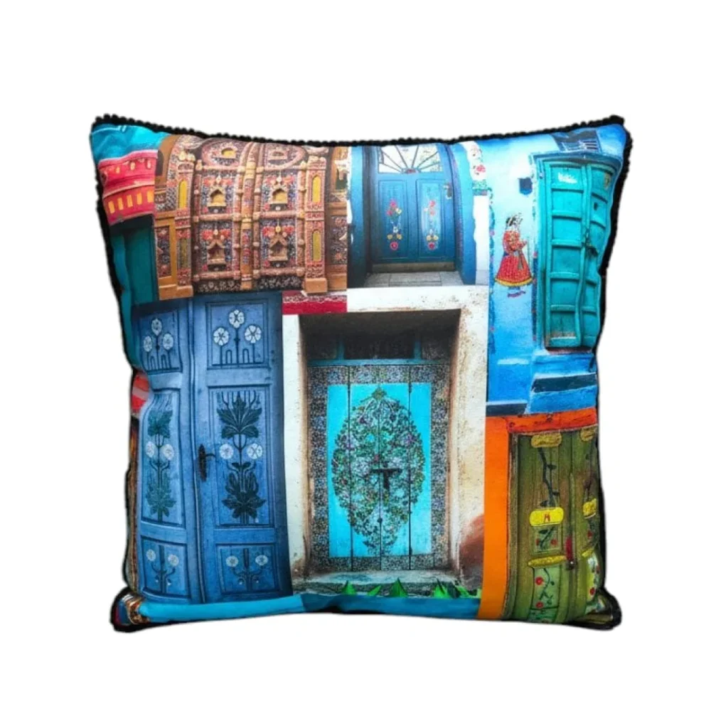 Doors of Heritage Cushion Cover
