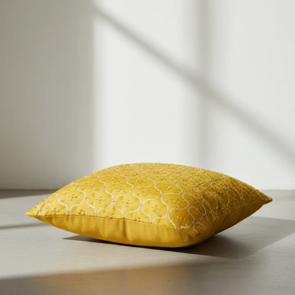 Pops Cushion Cover Mustard - Image 2