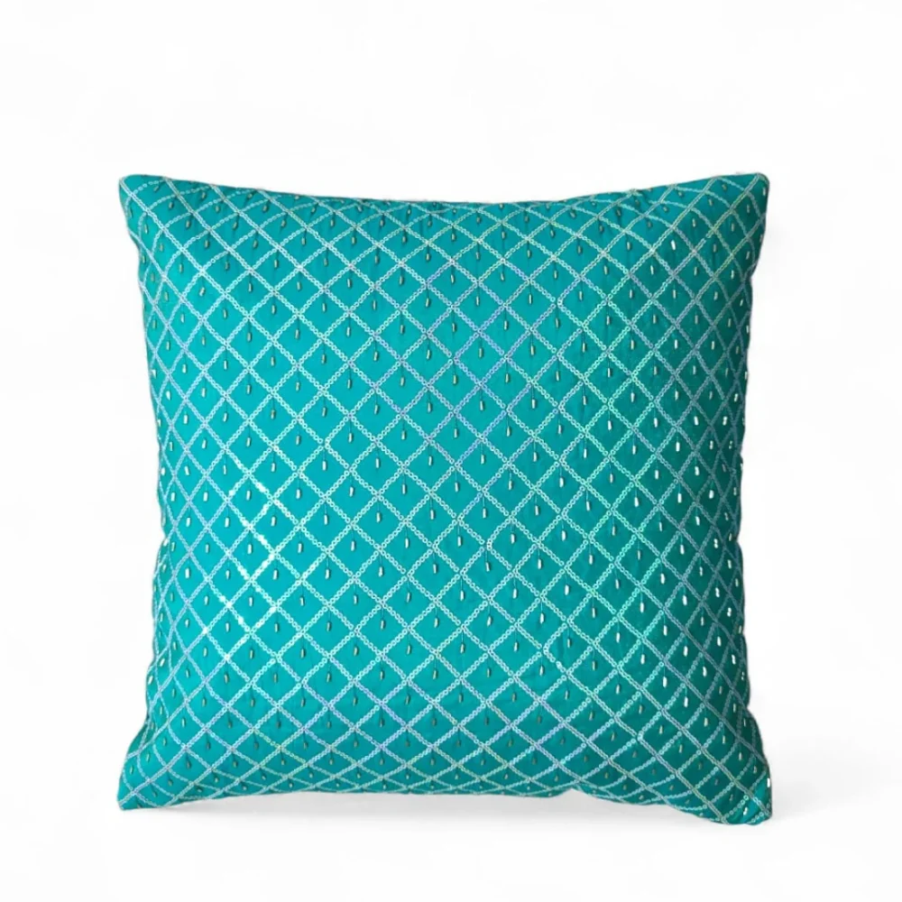 Pops Cushion Cover Teal 1