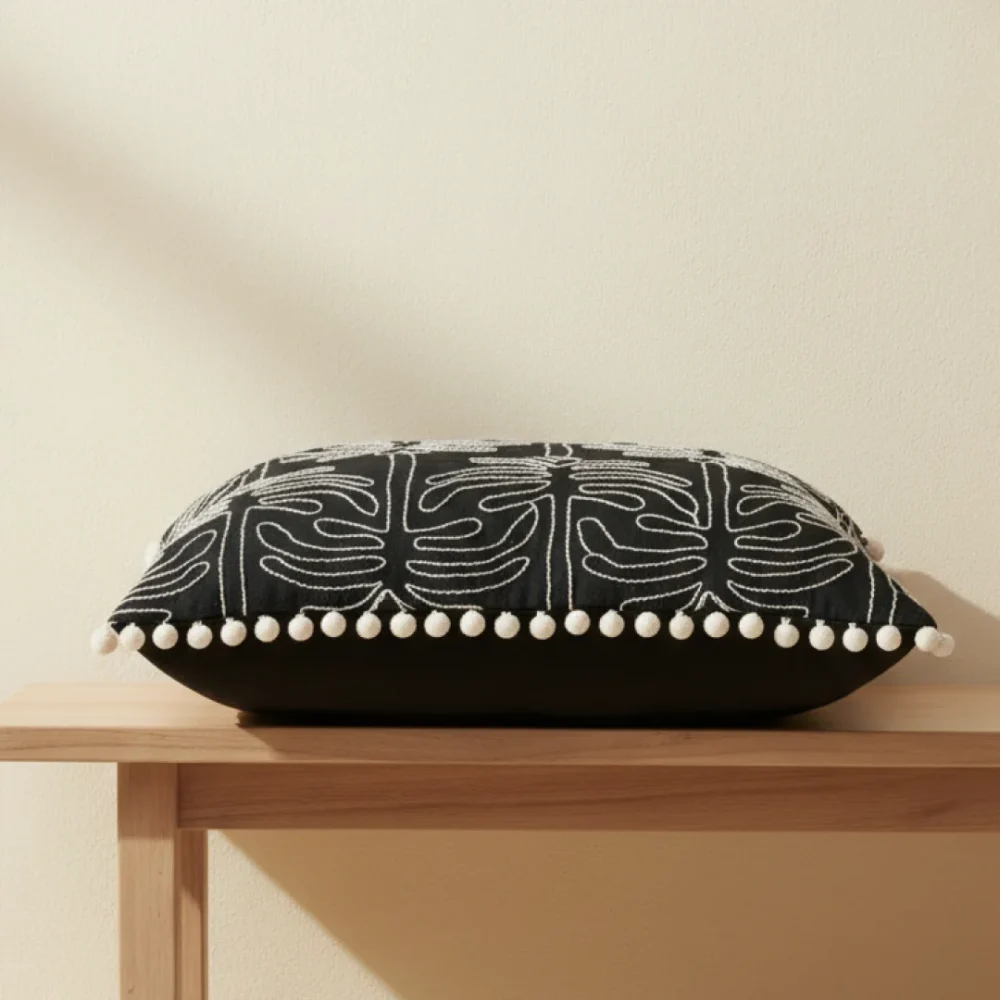 The Monstera Noir Cushion Cover - Image 2