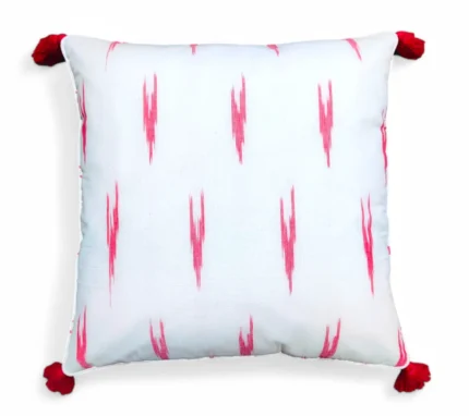 The Ikat Muse Red Cushion Cover by dimora bella home decor