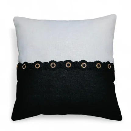 The Noir Black & White Cushion Cover
