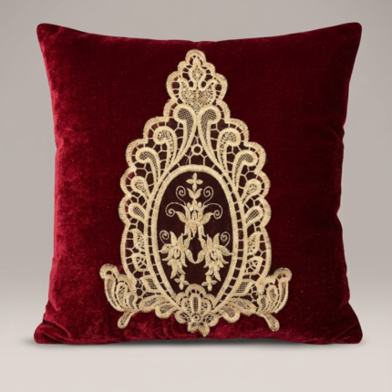 Dimora Bella – Royal Ruby Velvet Cushion Cover