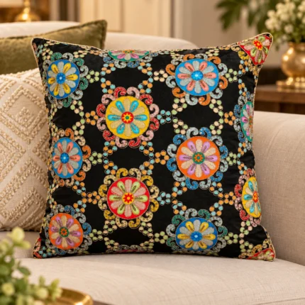 Dimora Bella – Rang Mahal Floral Cushion Cover